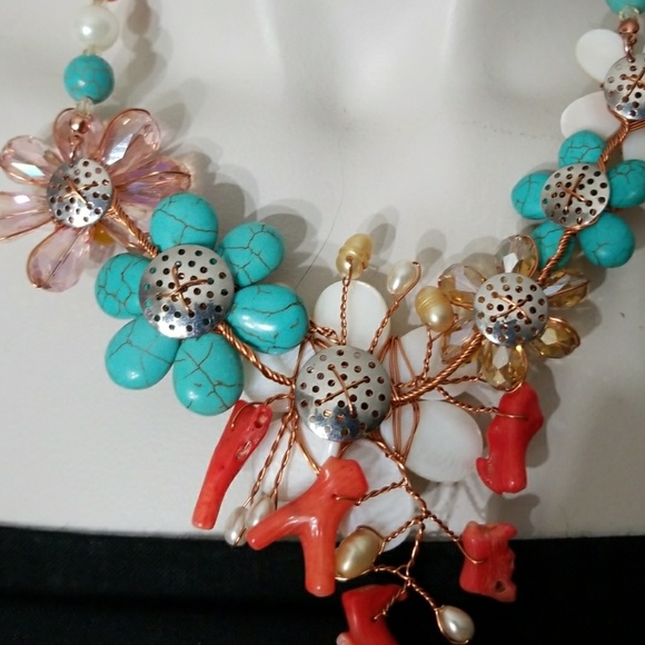 Gorgeous hand made necklace & earrings. - Picture 7 of 7